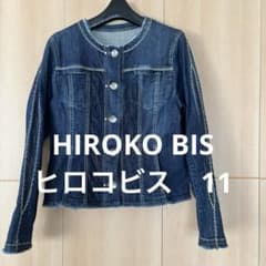 HIROKO BIS ヒロコビス ノーカラー デニムジャケット 11 - メルカリ