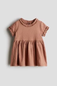 H&M 未使用タグ付き コットン製フリル付きワンピース Mのサムネイル