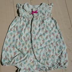 アイスクリーム柄のロンパース(size70、used)子供服のサムネイル