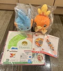 ポケモン一番くじ E賞 ミズゴロウ アチャモ 2個セット おまけ付き