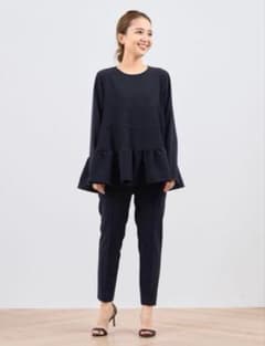 ☆24年モデル☆ヨリ yori セレモニーティアードブラウス ブラック 36