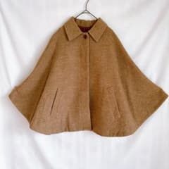 nest Robe ウール ポンチョ ケープコート ブラウン系 日本製 フリー