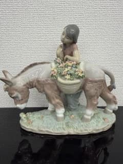 リヤドロ LLADRO 4522 ロバと少女 フィギュリン 陶器 リヤドロ LLADRO 4522 ロバと少女 フィギュリン 陶器 - メルカリ