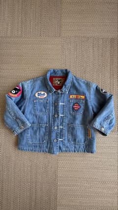 デニムジャケット 90cm パッチ付きのサムネイル