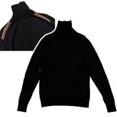 Paul Smith マルチストライプ タートルニット M 黒