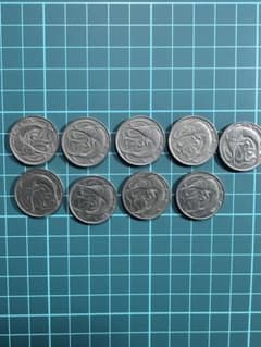 旧シンガポール 20セント硬貨 9枚セットのサムネイル