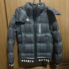 PEARLY GATES チェック柄ダウンジャケット サイズ0 - メルカリ