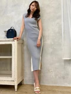 Lipservice♡新品未使用　サイドバイカラーニットワンピースのサムネイル