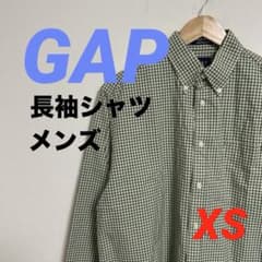 GAP 緑 チェック ボタンダウン 長袖シャツ メンズ Men’s XS サイズのサムネイル