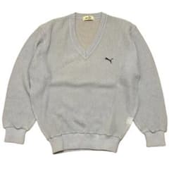 【着画有】80s 90s PUMA プーマ　アクリルニット　Lサイズのサムネイル