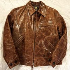 レインボーカントリー レザージャケット California Mfg Co. 茶のサムネイル