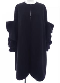 ◇ VALENTINO ヴァレンティノ ケープ トップス M ブラック フリル VALENTINO ラッフルフリル ケープコート ブラック 38 - メルカリ