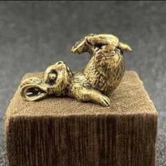 オブジェ うさぎ ウサギ 真鍮 幸運 アンティーク 金運 縁結び 飛躍