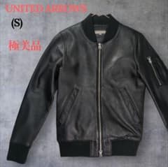 極美品 UNITED ARROWS (S) 羊革 MA-1 IDEALジップ 黒 - メルカリ