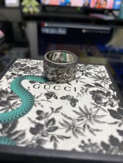 GUCCI（グッチ）ガーデンキャットヘッドシルバーリングのサムネイル