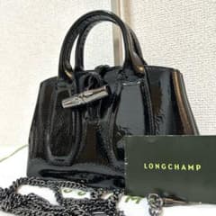 【極美品/ROSEAU VERNI】ロンシャン　2way エナメル　チェーン　稀 極美品/ROSEAU VERNI】ロンシャン 2way エナメル チェーン 稀 - メルカリ