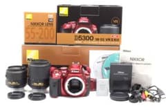 Nikon D5300 ダブルズームキット2 赤 ☆シャッター数：463枚☆ - メルカリ