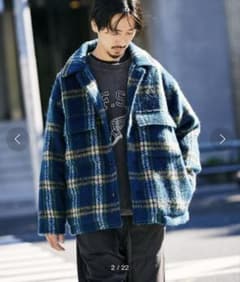 シャギー チェック CPOシャツのサムネイル