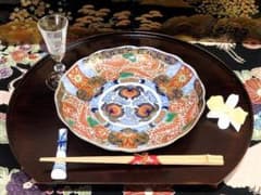 古伊万里 金襴手 金羊歯に鳳凰の図 7寸皿 E069AS-CPt - メルカリ