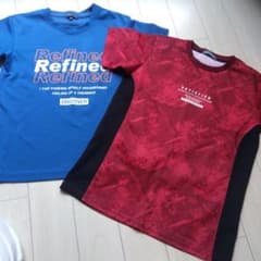 2枚セット　青と赤のグラフィックTシャツセットのサムネイル