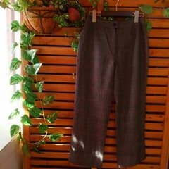 【送料無料】国産品　グレー チェック柄 パンツ 69のサムネイル