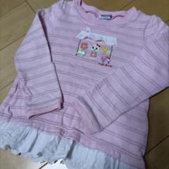 MIKI HOUSEミキハウス 100 ピンク 長袖カットソーのサムネイル