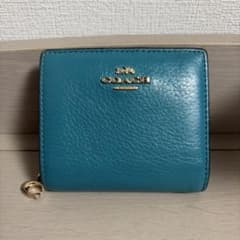 COACH 二つ折り財布 ターコイズブルーのサムネイル