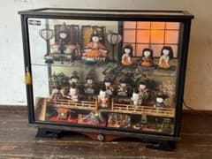 雛人形セット ガラスケース付き 河寿作 雛人形 - メルカリ