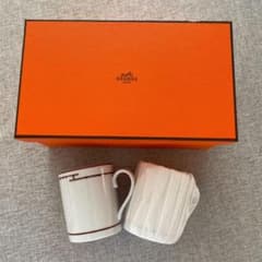 新品！エルメス★ペア マグカップ Rythme 白のサムネイル