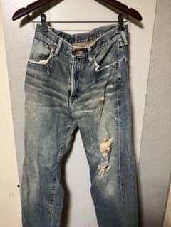 EDWIN 505X デニムパンツ ダメージ加工w28L34のサムネイル