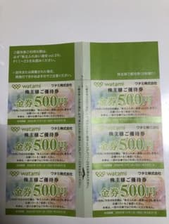 ワタミ株主優待券 3000円分のサムネイル