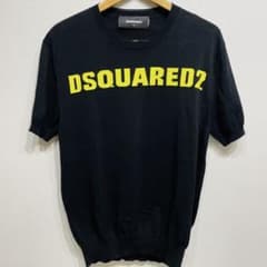 DSQUARED2 サマーニット半袖Tシャツ サイズXL 黒 ブラック - メルカリ