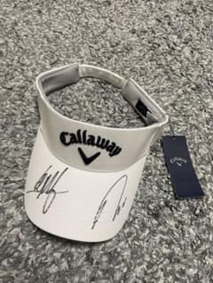 石川遼　コリン・モリカワ　サイン入り Callawayバイザー ホワイト 石川遼 コリン・モリカワ サイン入り Callawayバイザー ホワイト