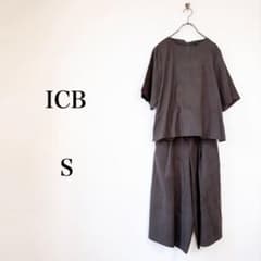 ICB (S) Pants Set, Dark Brown, Figure-Flattering, Suitable for Commuting, Elegant Style