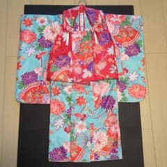 【美品】七五三 3歳 女の子 被布 着物　フルセット　水色　キョウエツのサムネイル