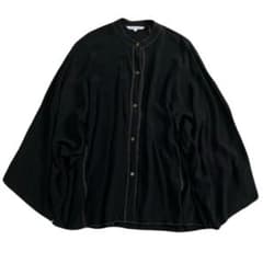 HELMUT LANG ヘルムートラング カットソー ノーカラー シルク混 S 