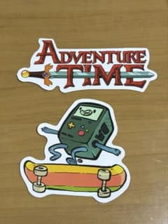 アドベンチャータイム ステッカー 2枚セット（ビーモ BMO/ロゴ）のサムネイル