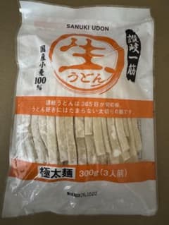 讃岐一筋 生うどん 極太麺 300g 3人前 国産小麦100%のサムネイル