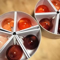 イッタラ オーナメントボール 赤 クリスマス 8cm スコープ 2個セット