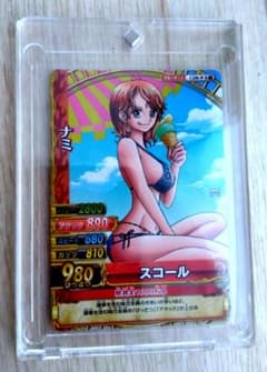 美品、絶版、超レア] ワンピーベリーマッチW R レア 水着ナミ スコール