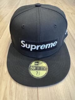 Supreme 59FIFTY ブラック キャップ 7 5/8 boxlogoのサムネイル