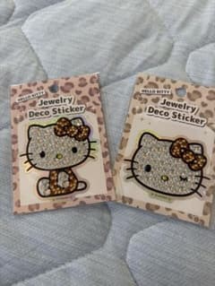 Hello Kitty Jewelry Decor Stickers - Sanrio Leopard Print