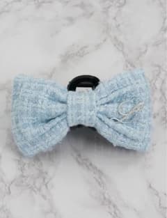 Lumignon ♥ L tweed ribbon hair clip ブルー - メルカリ