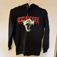 DIESEL ブラック パーカー フード付きのサムネイル
