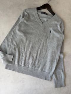 EAST BOY イーストボーイ　学生服ニットセーターグレー Vネック　M