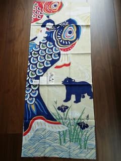 鯉のぼりと金太郎　絵手ぬぐいのサムネイル