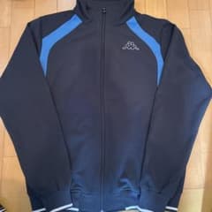 Kappa ジップアップジャケット Mサイズ ブラック/ブルー - メルカリ