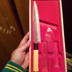 新品未使用、刺し身包丁、秀元作、のサムネイル