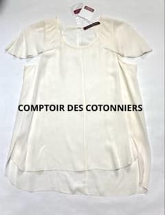 [新品]コントワーデコトニエ シルク100% シフォンブラウス オフホワイト Mのサムネイル