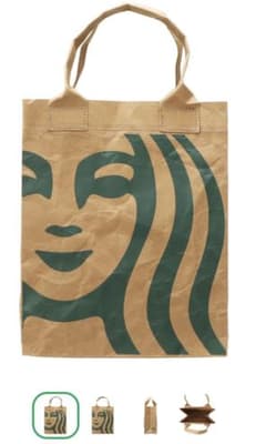スタバ　クラフトペーパーショッパー　 Sのサムネイル